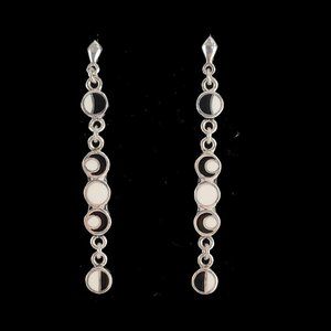 Sterling Silver Lunar Phase Post Earrings